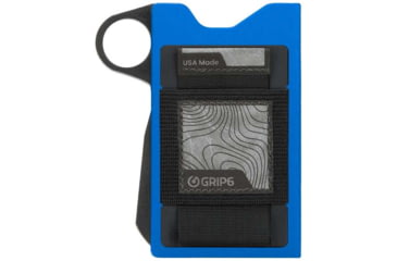 Image of Grip6 Aluminum Loop Wallet Builder w/Black Wingman, Deep Blue, WLT-NEW-BLU-LP-RBLK