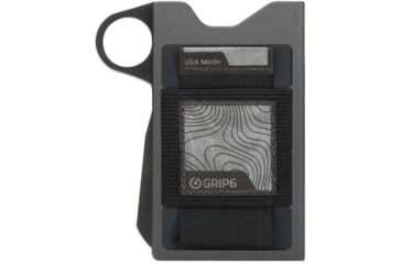 Image of Grip6 Aluminum Loop Wallet Builder w/Black Wingman, Grey, WLT-NEW-GML-LP-RBLK