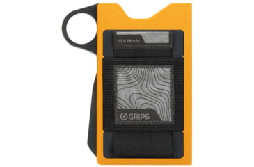 Image of Grip6 Aluminum Loop Wallet Builder w/Black Wingman, Orange, WLT-NEW-FOX-LP-RBLK