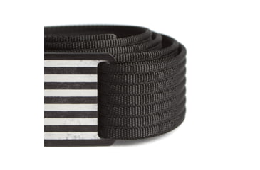 Image of Grip6 Narrow Black Flag Buckle w/Black Strap, 36, NB-USA-NJA-LS-BLK-1.1-36