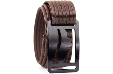 Image of Grip6 Narrow Black Mountain Cut-Out Buckle w/Dark Brown Strap, 40, NB-WASATCH-NJA-LS-MOC-1.1-40
