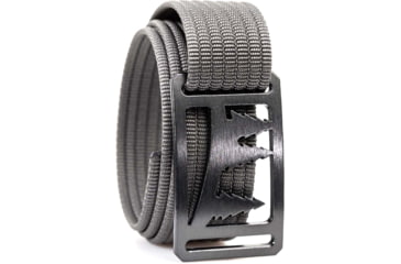 Image of Grip6 Narrow Gunmetal Tree Cut-Out Buckle w/Grey Strap, 32, NB-UINTA-GML-LS-GRY-1.1-32