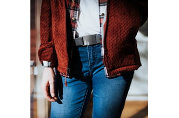 Image of Grip6 Narrow Pine Gunmetal Buckle Belt w/Grey Strap, 34, NB-PINE-GML-LS-GRY-1.1-34