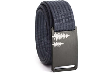 Image of Grip6 Narrow Pine Gunmetal Buckle Belt w/Navy Strap, 30, NB-PINE-GML-LS-NAV-1.1-30