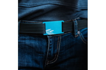Image of Grip6 Narrow Surf Aqua Buckle Belt w/Black Strap, 42, NB-SURF-AUR-LS-BLK-1.1-42