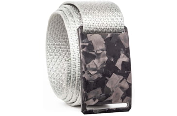 Image of Grip6 Standard Non-Woven Carbon Fiber Buckle w/Silver Strap, Black/Silver, 40, SB-FORGED-CBF-ES-SLV-1.5-40