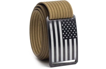 Image of Grip6 Standard USA Black Flag Buckle w/Brown Strap, 32, SB-USA-NJA-MS-CUB-1.5-32