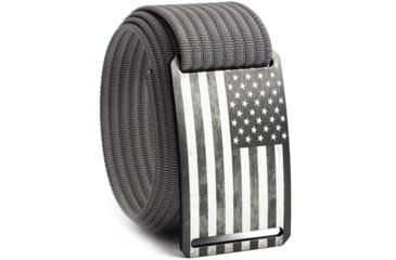 Image of Grip6 Standard USA Grey Flag Buckle w/Grey Strap, 40, SB-USA-GML-MS-JET-1.5-40