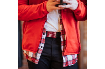 Image of Grip6 Standard USA Red Flag Buckle w/Black Strap, 44, SB-USA-EMB-MS-JET-1.5-44