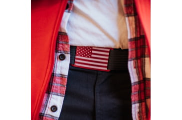 Image of Grip6 Standard USA Red Flag Buckle w/Black Strap, 44, SB-USA-EMB-MS-JET-1.5-44