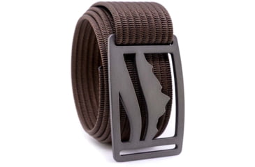Image of Grip6 Standard Wasatch Grey Buckle w/Brown Strap, 38, SB-WASATCH-GML-MS-CUB-1.5-38