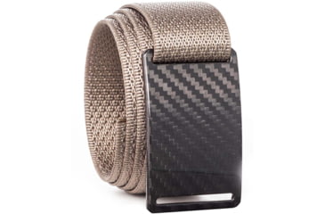 Image of Grip6 Standard Woven Carbon Fiber Buckle w/Brown Strap, Black/Brown, 42, SB-DARKMATTER-ES-TMB-1.5-42