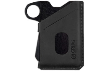 Image of Grip6 Wallet Black w/Black Leather Sleeve w/Loop, WLT-NJA-LP-BLKL