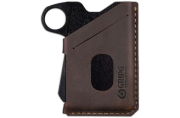 Image of Grip6 Wallet Black w/Brown Leather Sleeve w/Loop, WLT-NJA-LP-BRNL