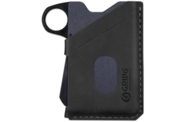 Image of Grip6 Wallet Blue Steel w/Black Leather Sleeve w/Loop, WLT-BST-LP-BLKL