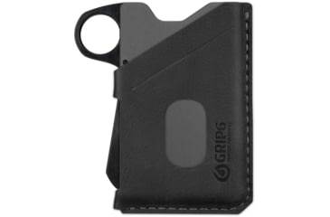 Image of Grip6 Wallet Grey w/Black Leather Sleeve w/Loop, WLT-GML-LP-BLKL