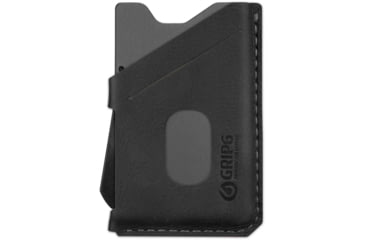 Image of Grip6 Wallet Grey w/Black Leather Sleeve w/No Loop, WLT-GML-NP-BLKL