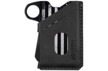 Image of Grip6 Wallet USA Black w/Black Leather Sleeve w/Loop, WLT-USA-NJA-LP-BLKL