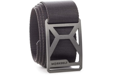Image of Grip6 Workbelt Pro Grey Buckle w/Black Strap, 40, WB-GNMTL-PRO-WS-COA-1.75-40