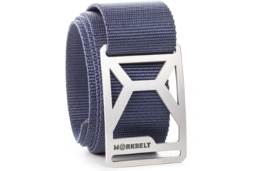 Image of Grip6 Workbelt Pro Silver Buckle w/Navy Strap, 34, WB-GRANITE-PRO-WS-DSK-1.75-34