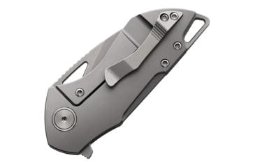 Image of Grissom Knife &amp; Tool Riverstone SW Folding Knife, 4in Closed, 2.75in Stonewash Bohler M390 Stainless Blade, Stonewash Titanium Handle, RIVERSTONE SW