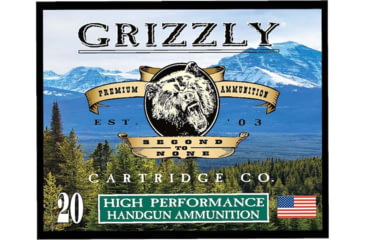 Image of Grizzly Cartridge 10MM Auto 165 Grain Jacketed Hollow Point Brass Cased Pistol Ammunition