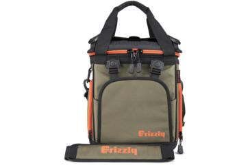 Image of Grizzly Coolers Drifter 12plus Eva Molded Cooler, Olive Drab Green/Orange, 408016