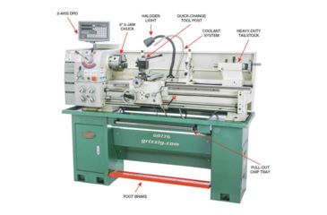 Image of Grizzly Industrial 13in. x 40in. Gunsmithing Lathe with DRO G0776