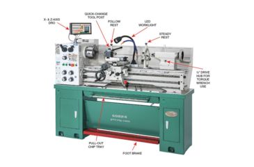 Image of Grizzly Industrial 14in. x 40in. Gunsmith Lathe with 2in. Spindle Bore G0824