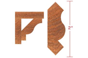 Image of Grizzly Industrial 2-1/2in. Crown Moulding - 1in. Bore C2210