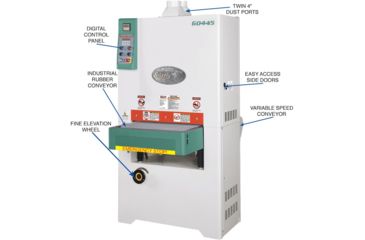 Image of Grizzly Industrial 24in. 10 HP 3-Phase Platen Type Wide-Belt Sander G0445