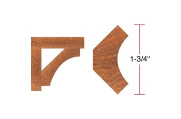 Image of Grizzly Industrial 2in. Cove Moulding - 1in. Bore C2203