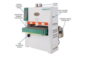 Image of Grizzly Industrial 37in. Wide-Belt Sander, Single-Phase G0571
