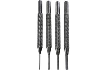 Image of Grizzly Industrial 4-Pc. Drive Pin Punch Sets includes 1/16in, 3/32in, 1/8in and 5/32in pin punches H2706, EDEMO1