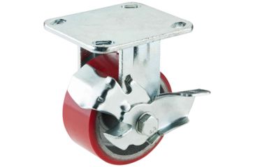 Image of Grizzly Industrial 4in. Heavy-Duty Fixed Caster w/ Brake G8168