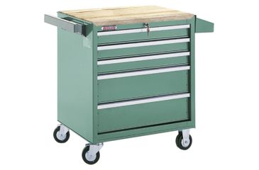 Image of Grizzly Industrial 5 Drawer Roll-Cabinet w/ Ball Bearing Slides H0840