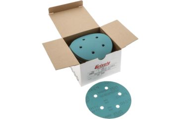 Image of Grizzly Industrial 5in. Sanding Disc, A240 Hook &amp; Loop 5 Hole, Box of 100 H9643