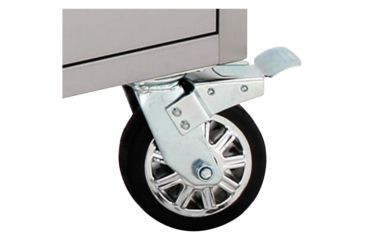 Image of Grizzly Industrial 96in. 24 Drawer Stainless Steel Industrial Cabinet with Wood Top T27877