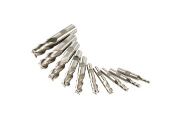Image of Grizzly Industrial HSS 4 Flute End MIlls, 10 pc. Set G9758
