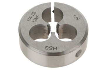 Image of Grizzly Industrial HSS Round Split Die - LH, 1/4in.-28 x 1-1/2in. H0550