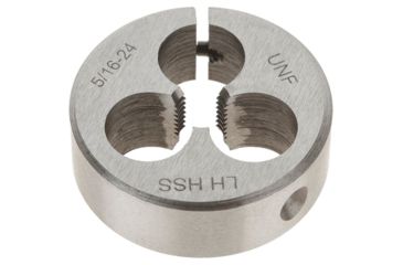 Image of Grizzly Industrial HSS Round Split Die - LH, 5/16in.-24 x 1-1/2in. H0552