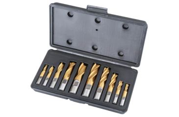 Image of Grizzly Industrial HSS TiN Coated 2 and 4 Flute End Mills, 10 pc. Set G9763