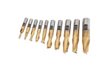 Image of Grizzly Industrial HSS TiN Coated 2 Flute End MIlls, 10 pc. Set G9761