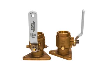 Image of GROCO Bronze Tri-Flanged Ball Valve/Seacock 1-1/4" 74387