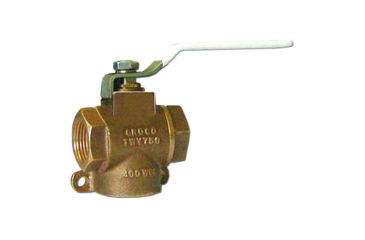 Image of GROCO NPT Bronze 3-Way Valve 1/2" 75354