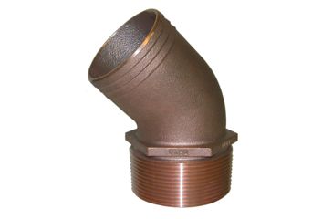 Image of GROCO NPT Bronze 45 Degree Pipe to 1" Hose 1" 75262