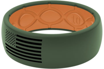 Image of Groove Life America Moss Flag Silicone Ring, Green/Black, 08, 13955