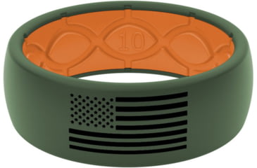 Image of Groove Life America Moss Flag Silicone Ring, Green/Black, 08, 13955