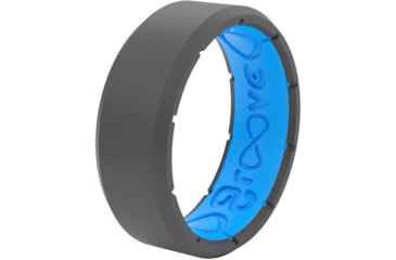 Image of Groove Life Edge Deep Stone Silicone Ring, Grey, 12, 33254