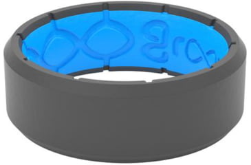Image of Groove Life Edge Deep Stone Silicone Ring, Grey, 14, 12700